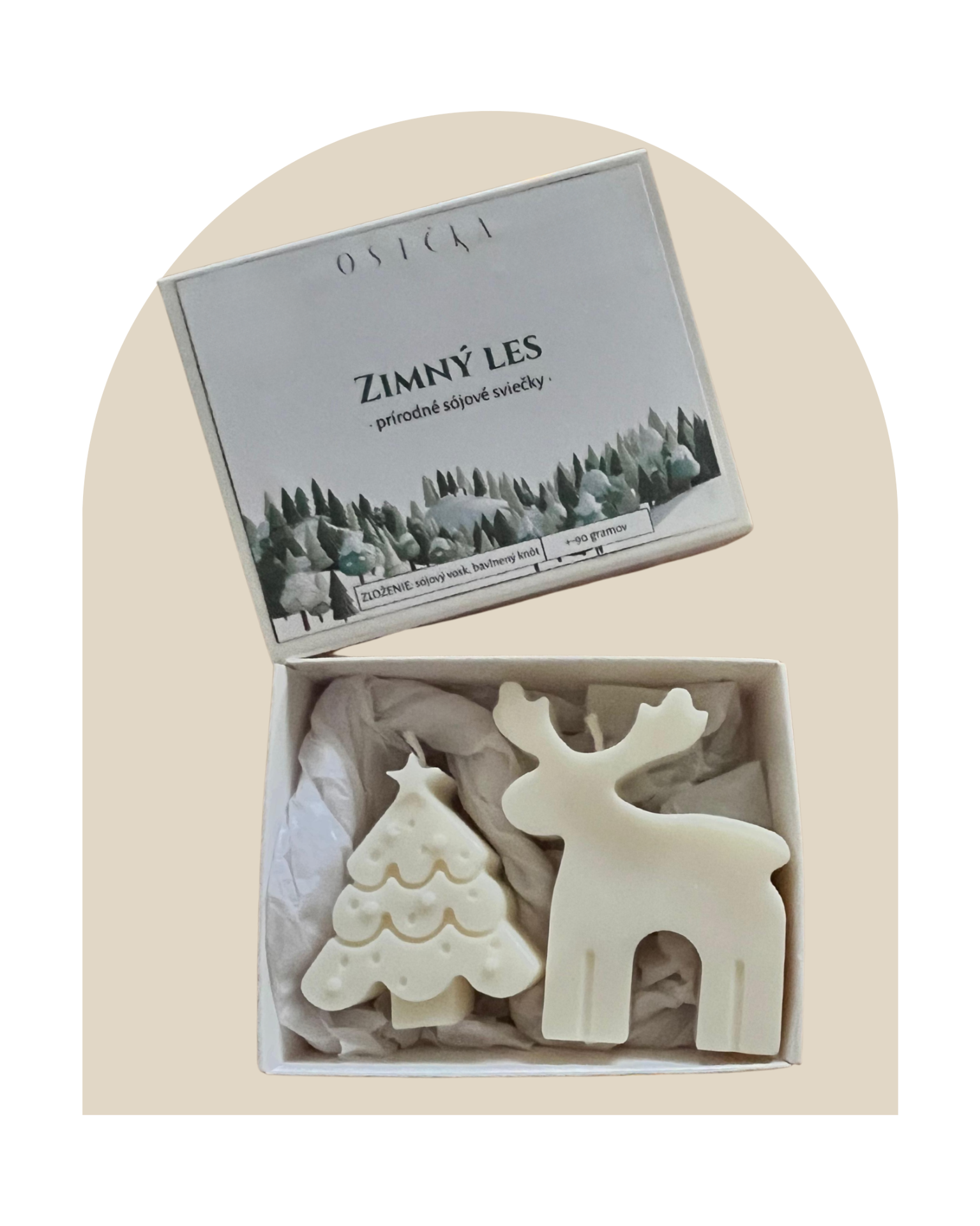 Vianočny box sojových sviečok