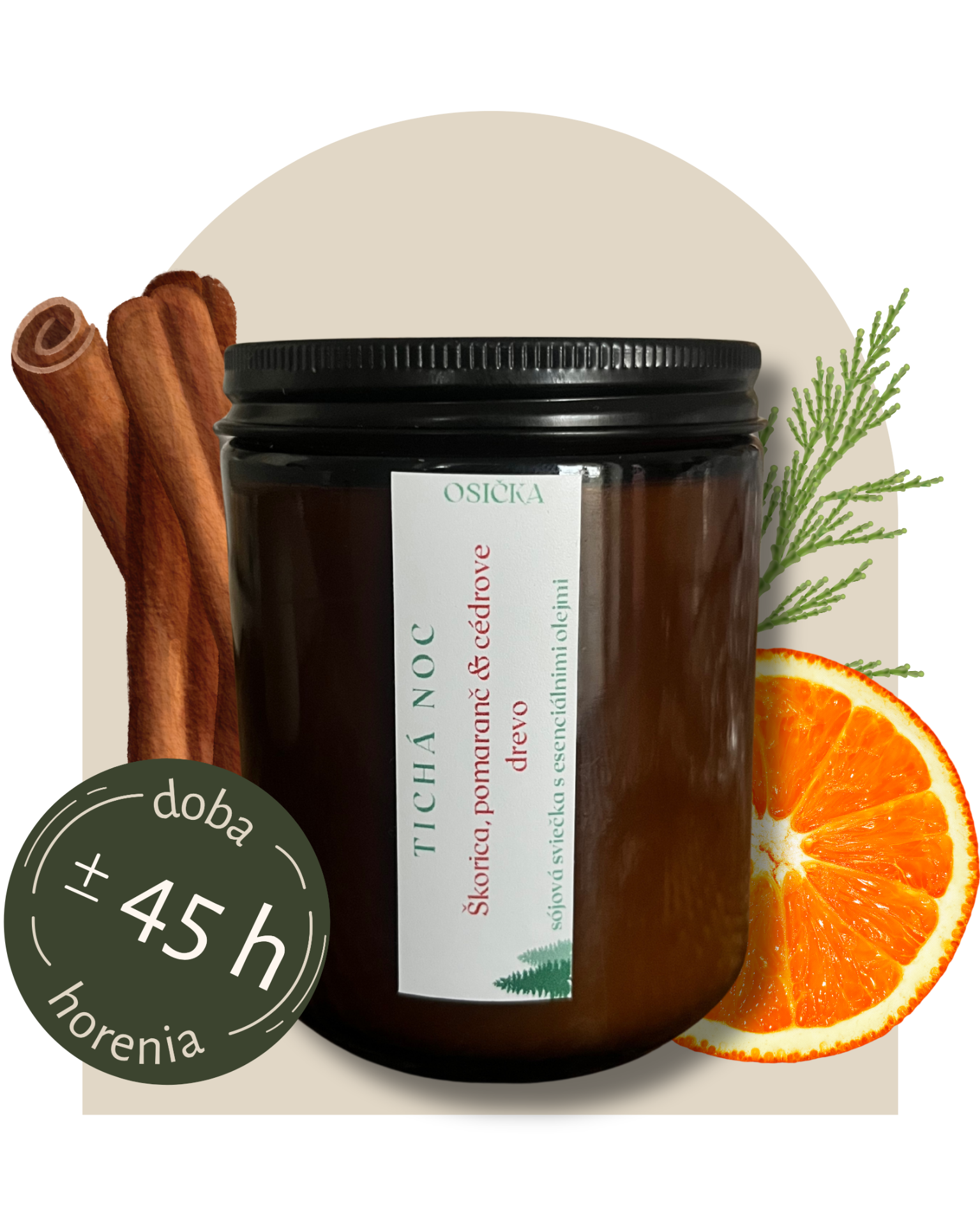 Sójová sviečky Tichá noc