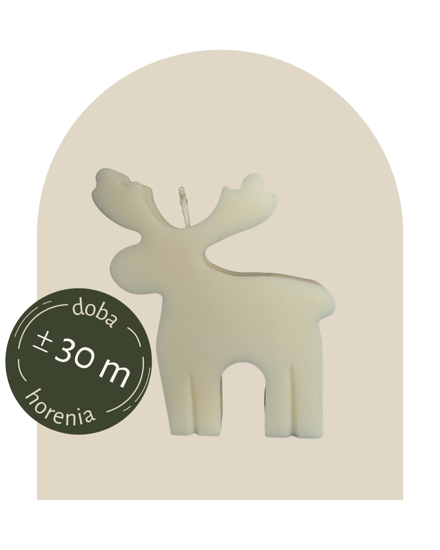 Sójová sviečka v tvare soba